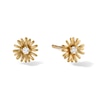 Thumbnail Image 1 of 10K Solid Gold CZ Daisy Studs