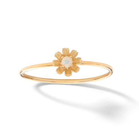 10K Solid Gold Opal Cosmos Ring