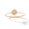 Thumbnail Image 1 of 10K Solid Gold CZ Daisy Ring