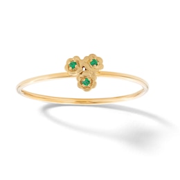 10K Solid Gold CZ Lily of the Valley Ring