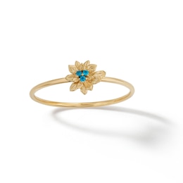 10K Solid Gold CZ Holly Ring