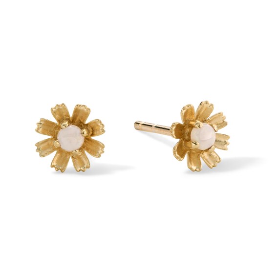 10K Solid Gold Opal Cosmos Studs