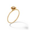 Thumbnail Image 3 of 10K Solid Gold Freshwater Cultured Pearl Rose Ring