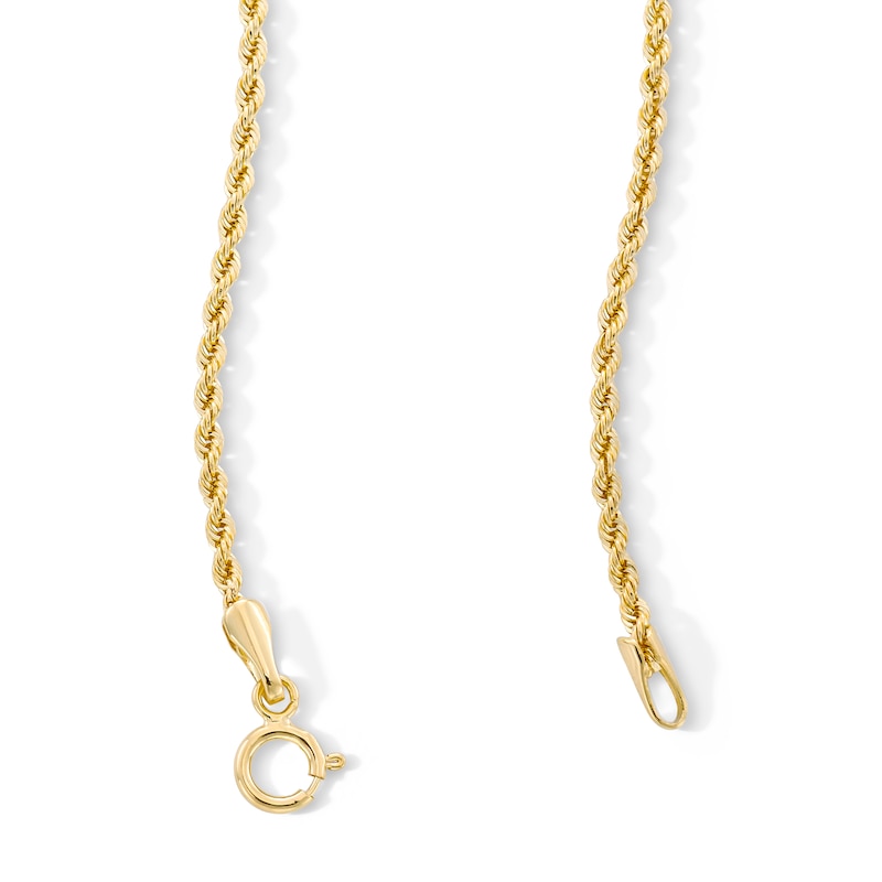 Main Image 4 of 14K Hollow Gold Rope Chain - 20"