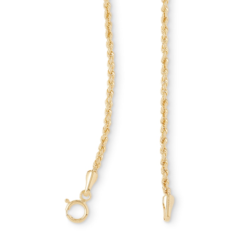 Main Image 2 of 14K Hollow Gold Rope Chain - 16"