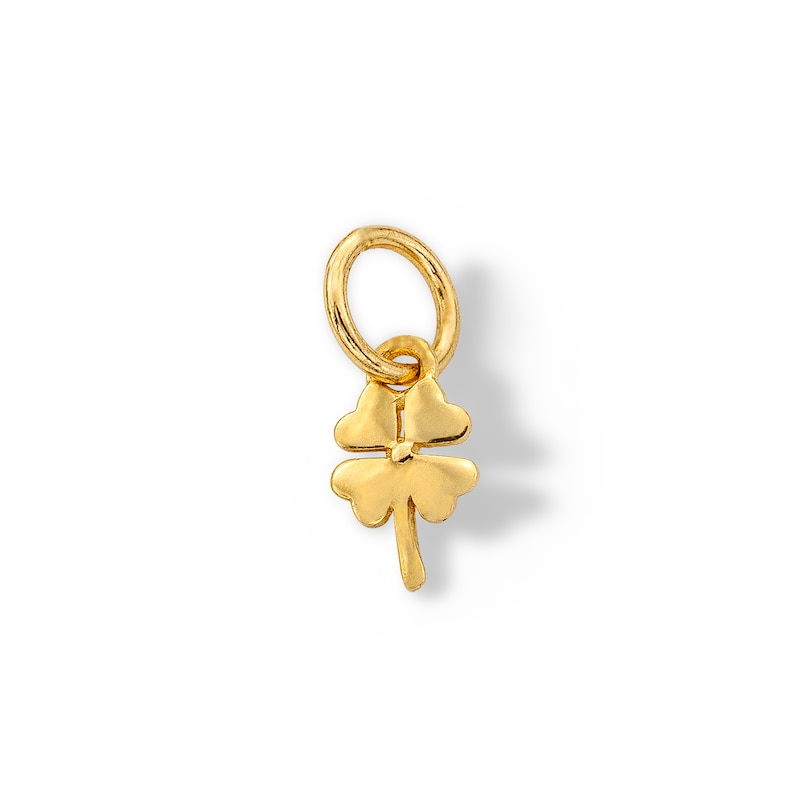 14K Semi-Solid Gold Clover Charm