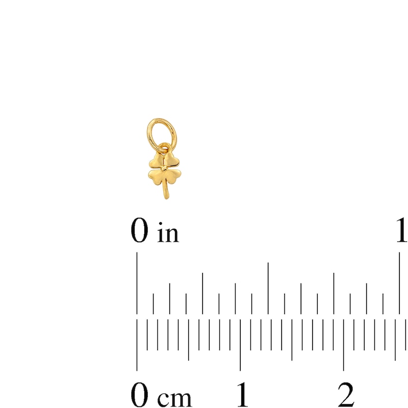 Main Image 4 of 14K Semi-Solid Gold Clover Charm