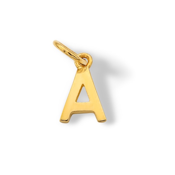 14K Semi-Solid Gold A Charm