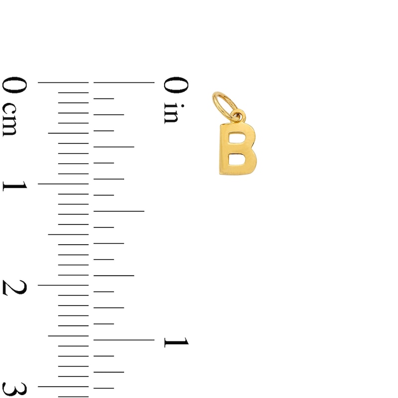 Main Image 4 of 14K Semi-Solid Gold B Charm