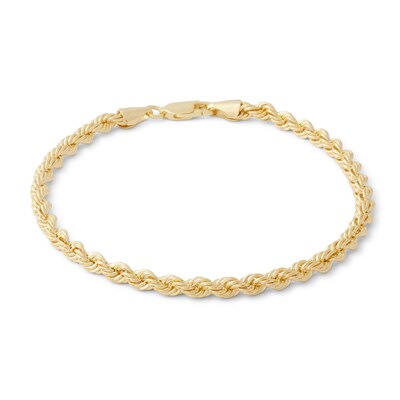 14K Hollow Gold Rope Chain Bracelet