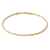 Thumbnail Image 0 of 14K Hollow Gold Rope Chain Bracelet - 7.5"