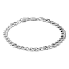 Thumbnail Image 1 of 10K Semi-Solid White Gold Cuban Curb Chain Bracelet - 7&quot;