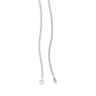 10K Hollow White Gold Rambo Chain - 18"