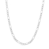 Thumbnail Image 1 of 10K Hollow White Gold Beveled Figaro Chain - 20"