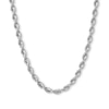 Thumbnail Image 0 of 10K Hollow White Gold Rope Chain - 24"