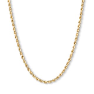 14K Semi-Solid Gold Rope Chain - 22"