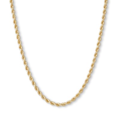 14K Semi-Solid Gold Rope Chain - 22"