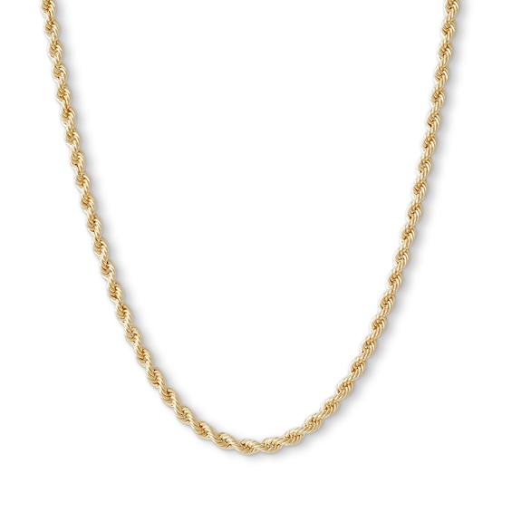 14K Semi-Solid Gold Rope Chain - 22"
