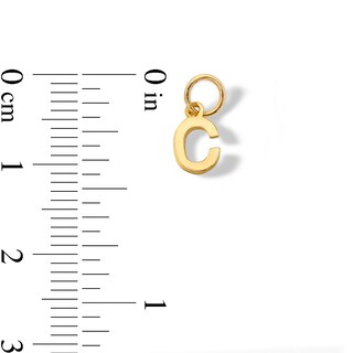 14K Semi-Solid Gold C Charm