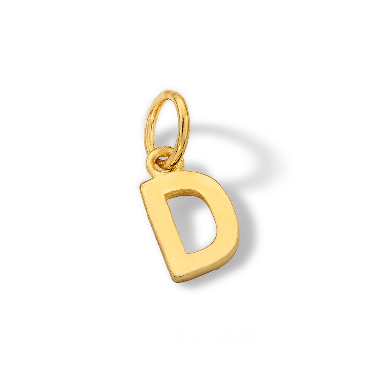 Main Image 3 of 14K Semi-Solid Gold D Charm
