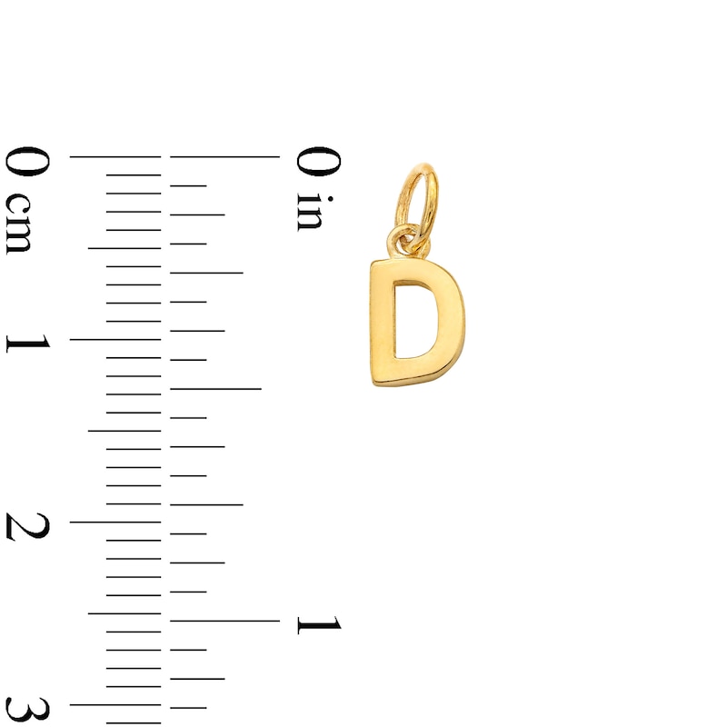 Main Image 4 of 14K Semi-Solid Gold D Charm