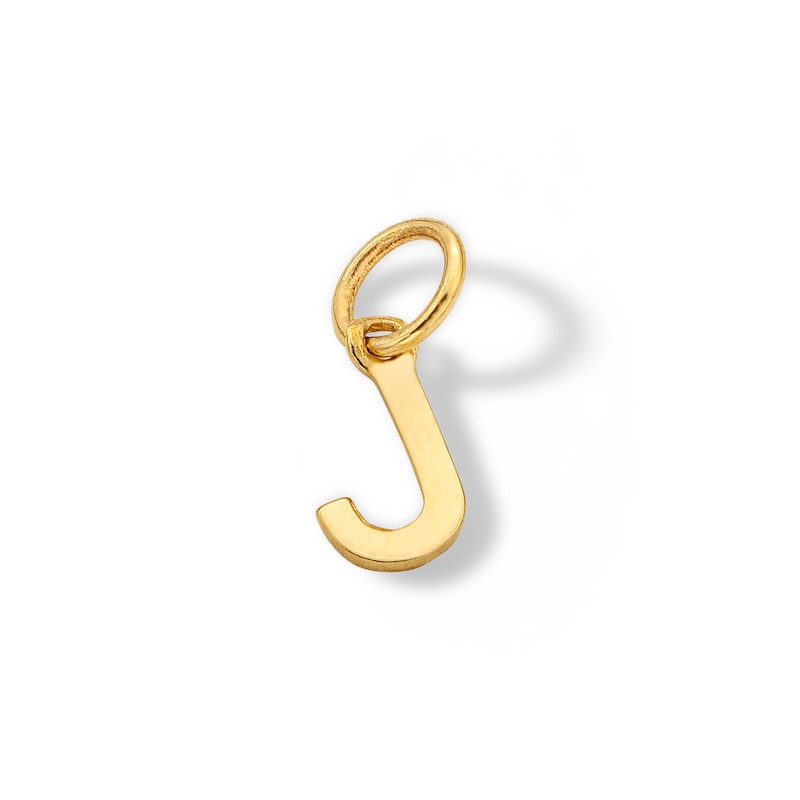 14K Semi-Solid Gold J Charm