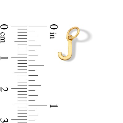 14K Semi-Solid Gold J Charm