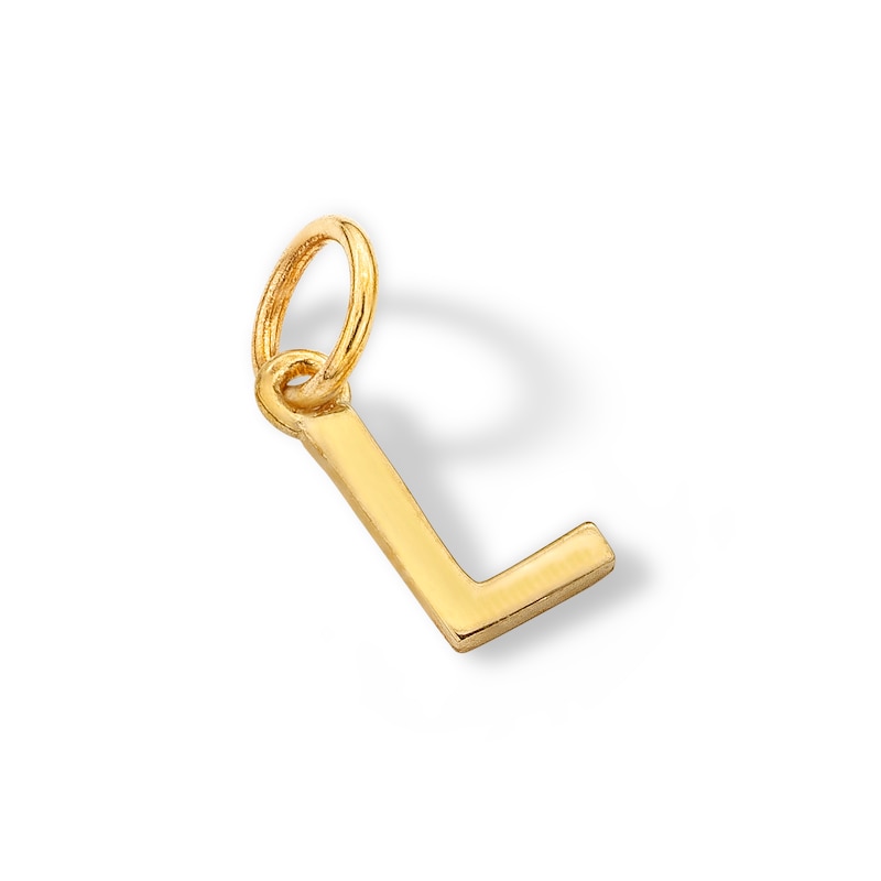 Main Image 3 of 14K Semi-Solid Gold L Charm