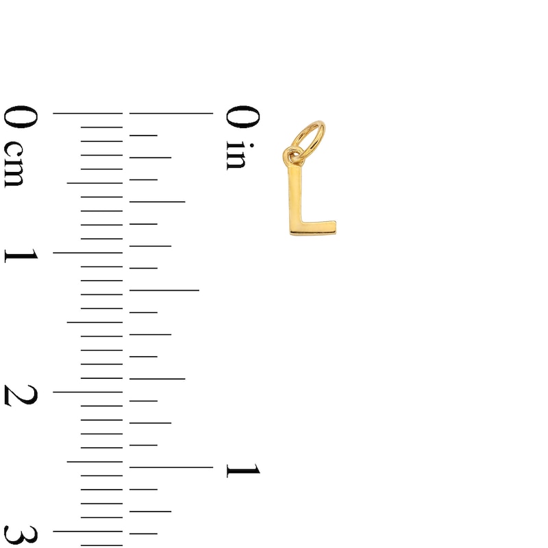 Main Image 4 of 14K Semi-Solid Gold L Charm