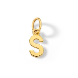 14K Semi-Solid Gold S Charm