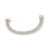 Thumbnail Image 1 of 14K Gold Plated 1 CT. T.W. Diamond Angular Curb Link Bracelet