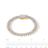 Thumbnail Image 2 of 14K Gold Plated 1 CT. T.W. Diamond Spiked Link Bracelet