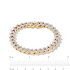 Thumbnail Image 2 of 14K Gold Plated 1/3 CT. T.W. Diamond Double Bar Link Bracelet