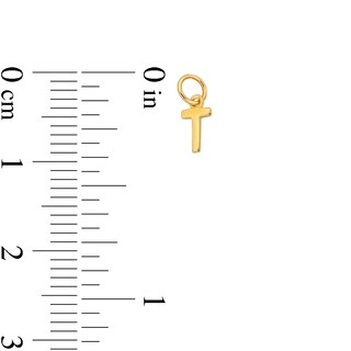 14K Semi-Solid Gold T Charm