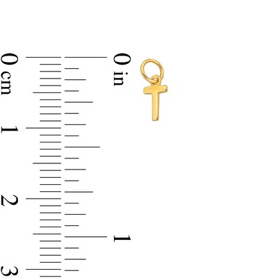 14K Semi-Solid Gold T Charm