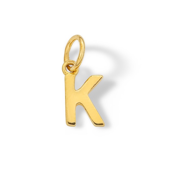 14K Semi-Solid Gold K Charm