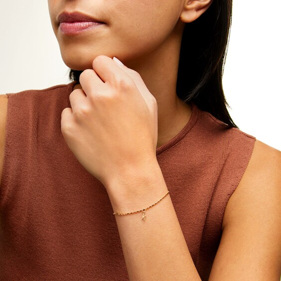 14K Semi-Solid Gold K Charm