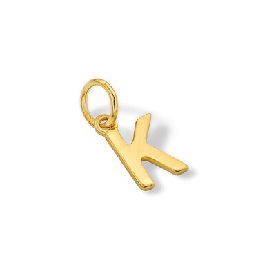 14K Semi-Solid Gold K Charm