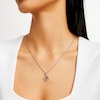 Thumbnail Image 2 of Sterling Silver 1/20 CT. T.W. Diamond Red Ceramic Mushrooms Charm