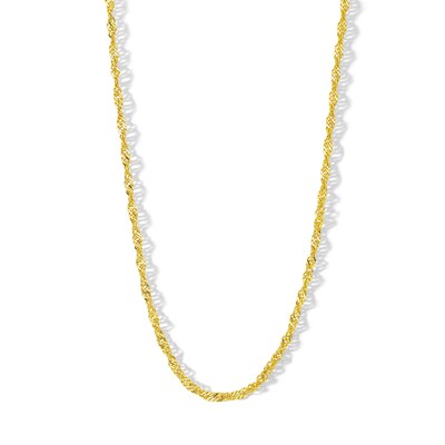 10K Semi-Sold Twisted Curb Chain
