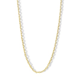 10K Semi-Sold Gold Cable Chain