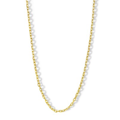 10K Semi-Sold Gold Cable Chain