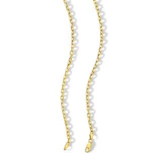 10K Semi-Sold Gold Cable Chain