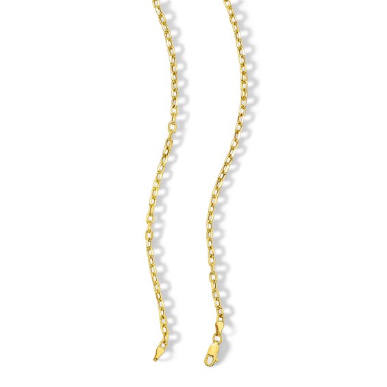 10K Semi-Sold Gold Cable Chain