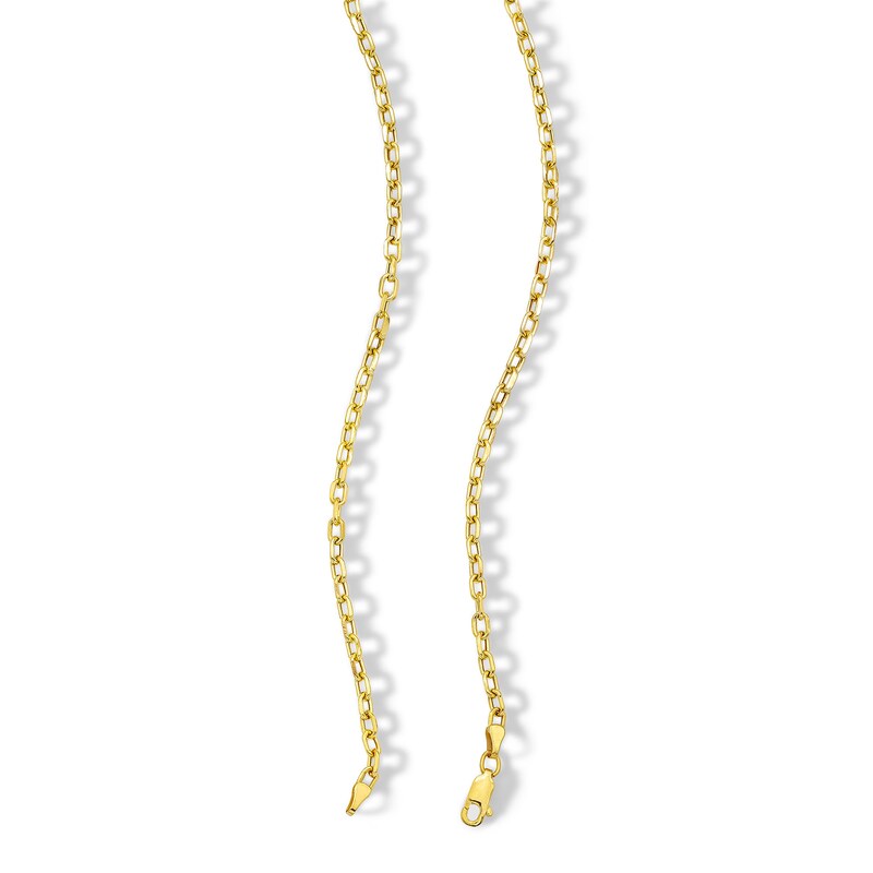 Main Image 3 of 10K Semi-Sold Gold Cable Chain