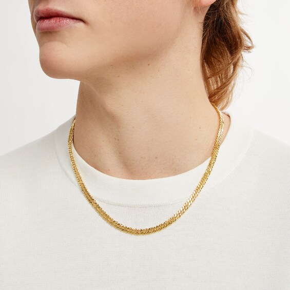 10K Semi-Sold Gold Tight Curb Chain