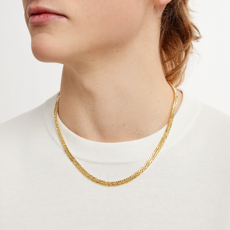 Main Image 2 of 10K Semi-Sold Gold Tight Curb Chain