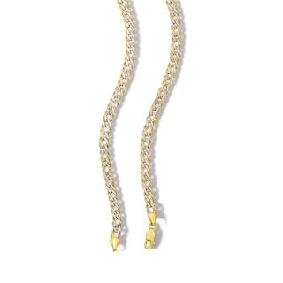 10K Semi-Sold Gold Diamond-Cut Rambo Chain