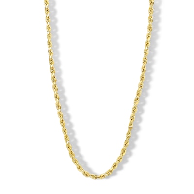 10K Semi-Sold Gold Rope Chain