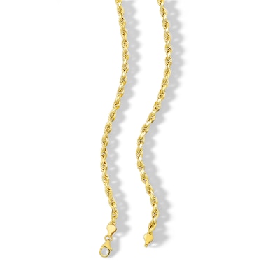 10K Semi-Sold Gold Rope Chain